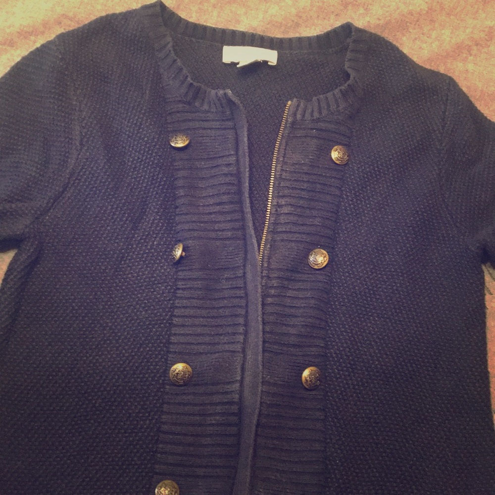 Ann Taylor Loft Zip front Cardigan